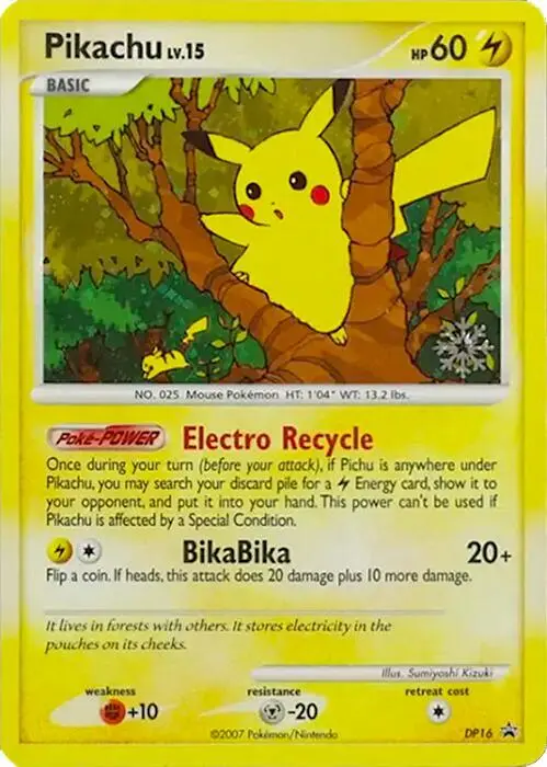 Carte Pokémon Pikachu #DP16 — Countdown Calendar Promos