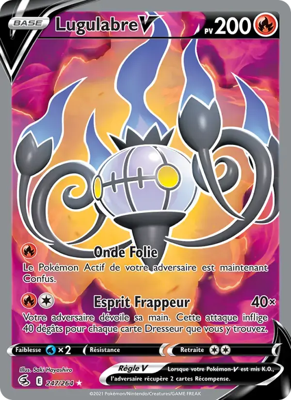 Carte Pokémon Lugulabre V #247 — Poing de Fusion