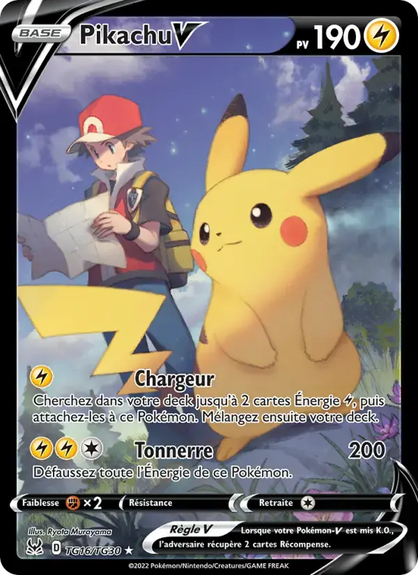 Carte Pokémon Pikachu V #TG16 — Origine Perdue