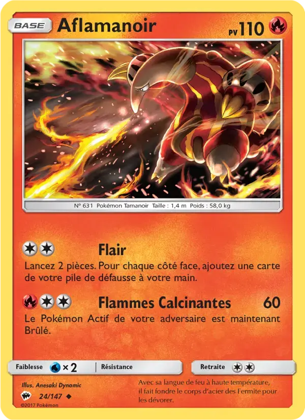 Carte Pokémon Aflamanoir #24 — Ombres Ardentes