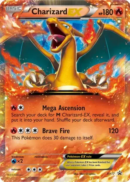 Carte Pokémon Dracaufeu-EX #XY17 — Jumbo