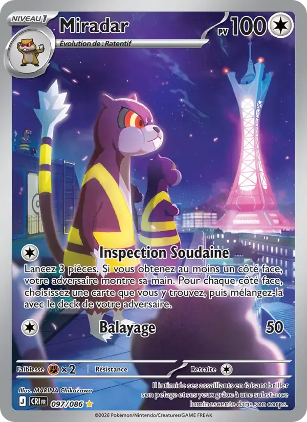 Carte Pokémon Miradar #097 — Chaos Ascendant