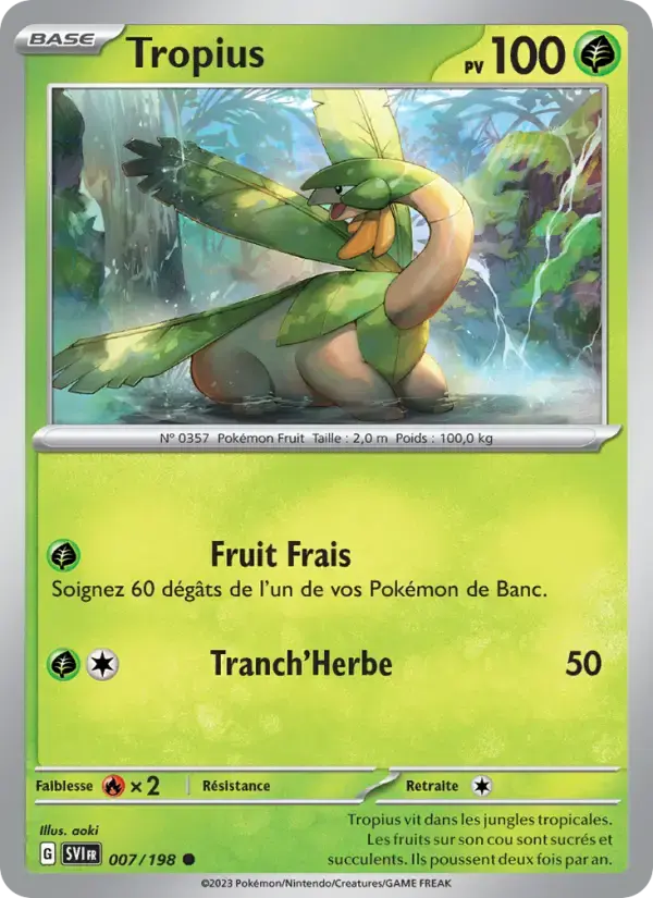 Carte Pokémon Tropius #007 — Écarlate et Violet