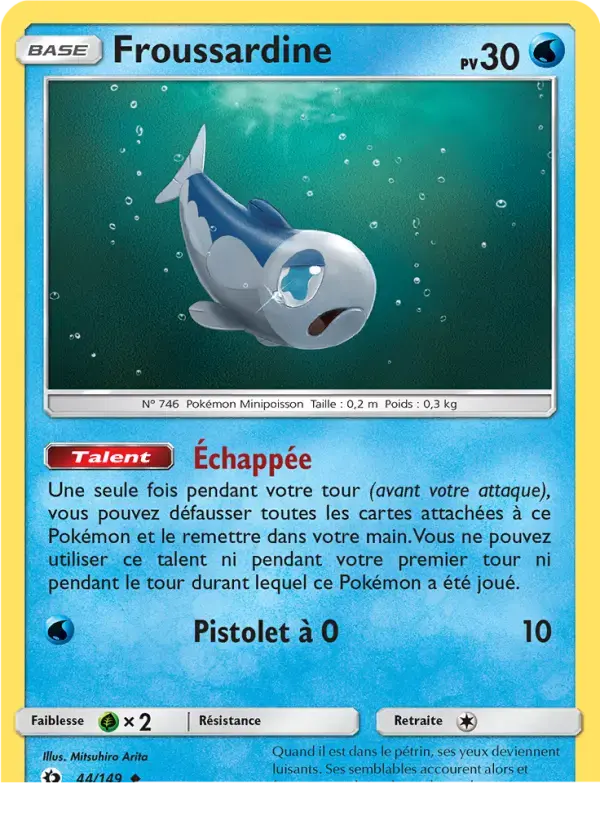 Carte Pokémon Froussardine #44 — Soleil et Lune