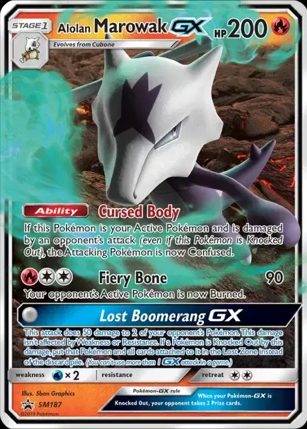 Carte Pokémon Ossatueur d'Alola-GX #SM187 — Jumbo
