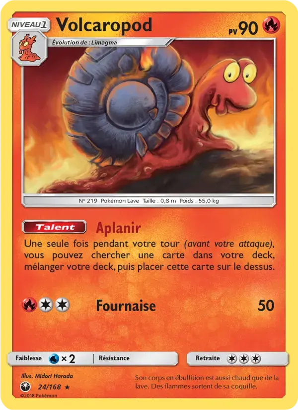 Carte Pokémon Volcaropod #24 — Tempête Céleste