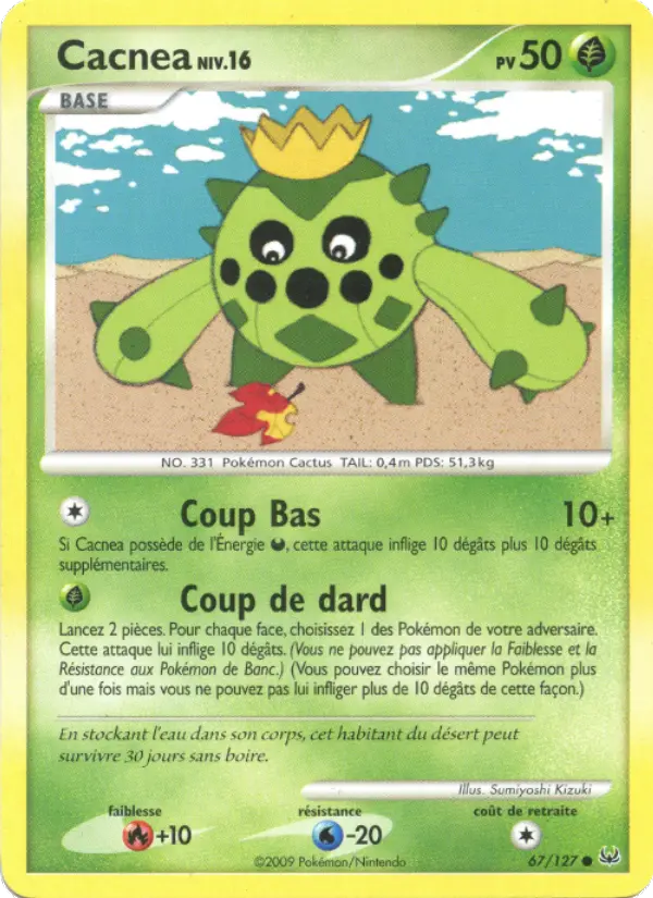 Carte Pokémon Cacnea #67 — Platine