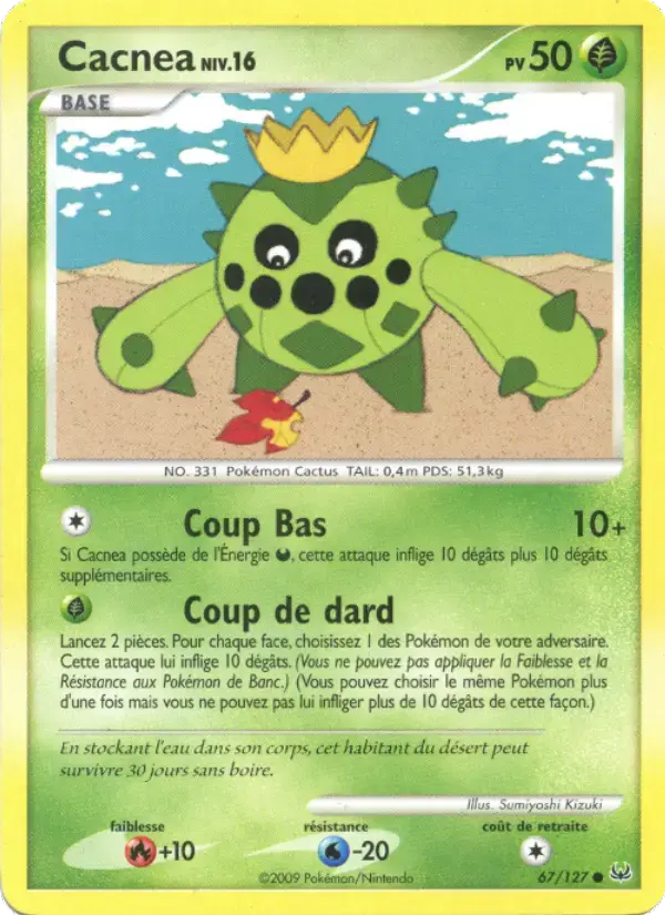 Carte Pokémon Cacnea #67 — Platine