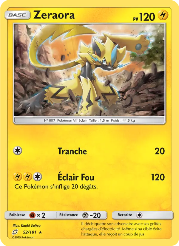 Carte Pokémon Zeraora #52 — Duo de Choc