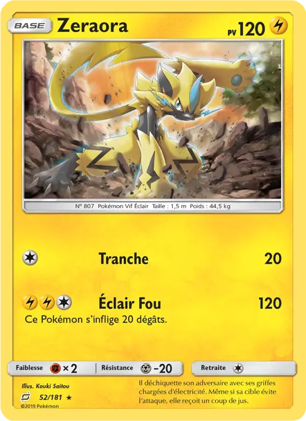 Carte Pokémon Zeraora #52 — Duo de Choc