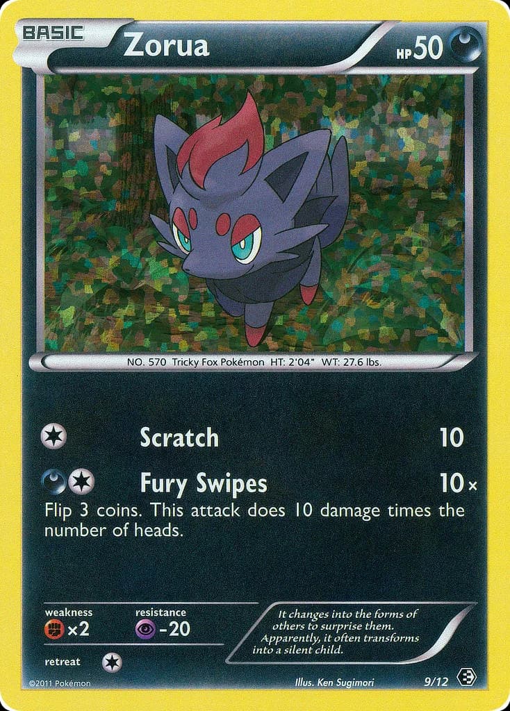 Carte Pokémon Zorua #9 — 2011 Promo McDonald's