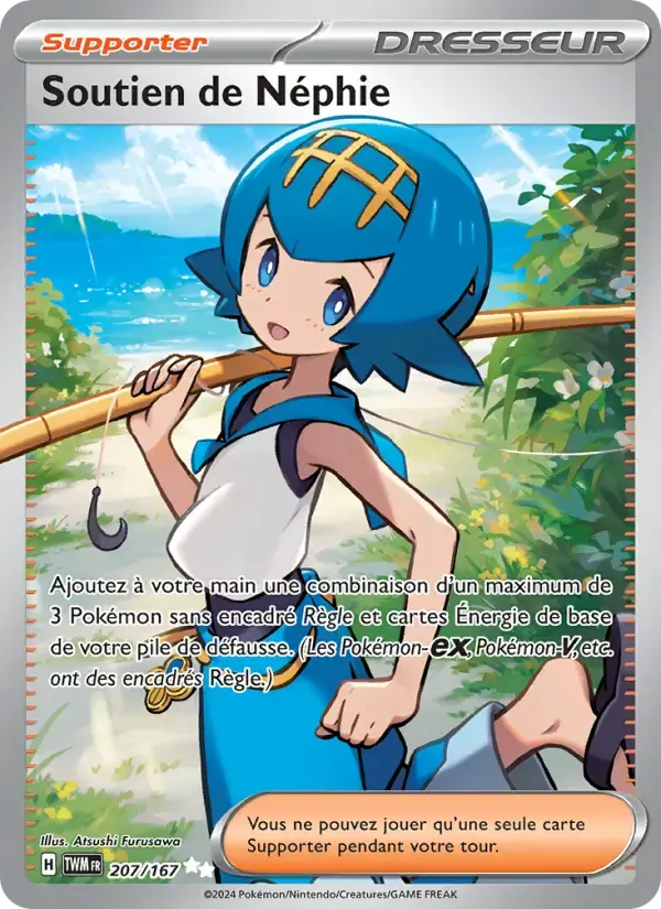 Carte Pokémon Soutien de Néphie #207 — Mascarade Crépusculaire