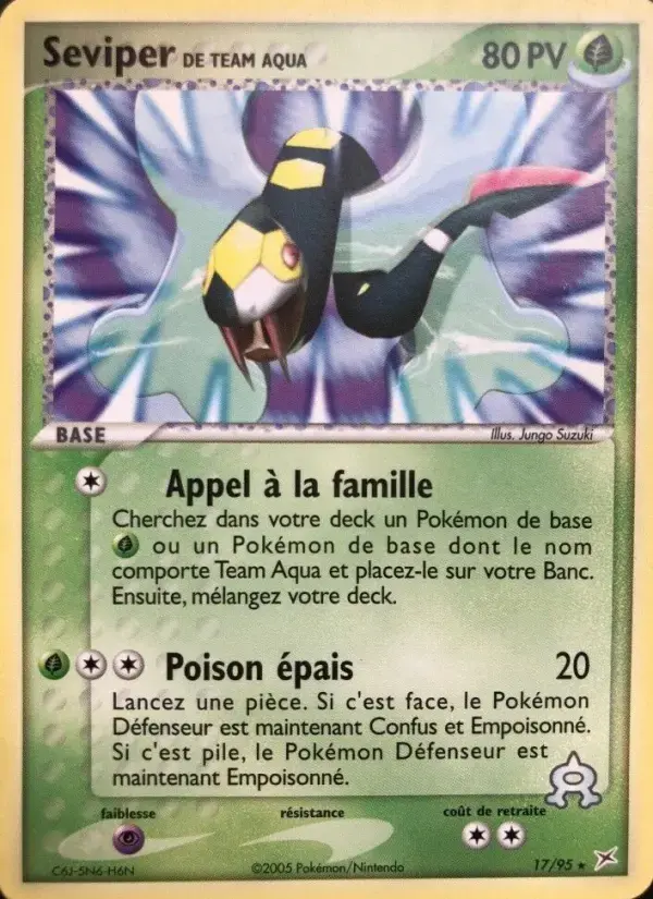 Carte Pokémon Seviper de Team Aqua #17 — Team Magma vs Team Aqua