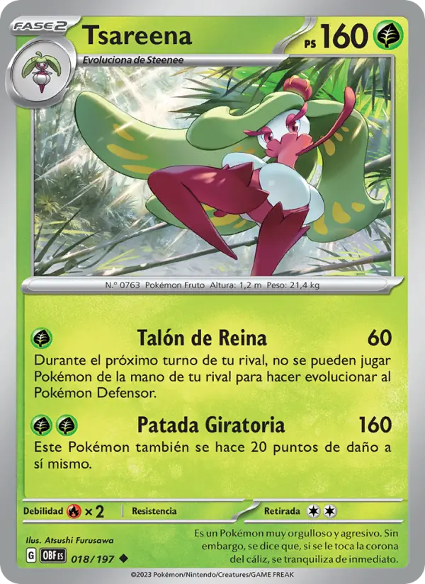 Carte Pokémon Sucreine #018 — Flammes Obsidiennes