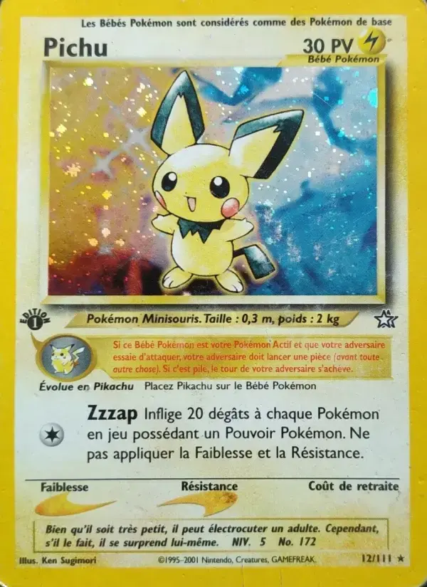 Carte Pokémon Pichu #12 — Neo Genesis