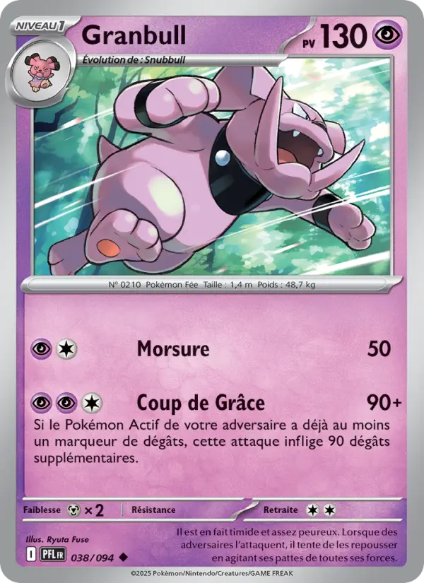 Carte Pokémon Granbull #038 — Flammes Fantasmagoriques