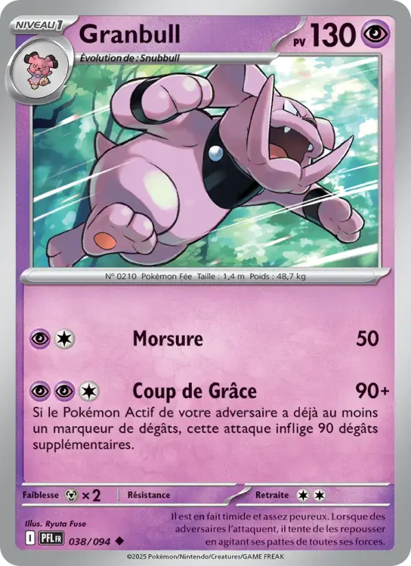 Carte Pokémon Granbull #038 — Flammes Fantasmagoriques