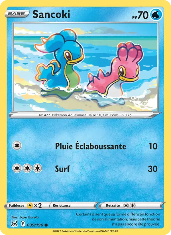 Carte Pokémon Sancoki #039 — Origine Perdue