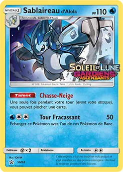 Carte Pokémon Sablaireau d’Alola #SM18 — Promos Soleil et Lune