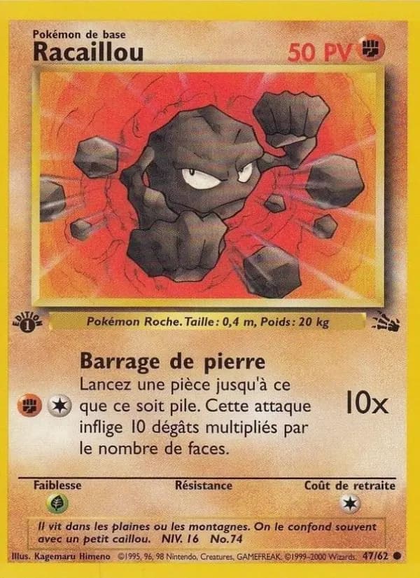 Carte Pokémon Racaillou #47 — Fossile