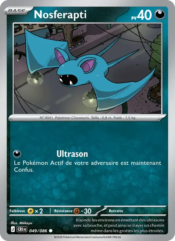 Carte Pokémon Nosferapti #049 — Chaos Ascendant