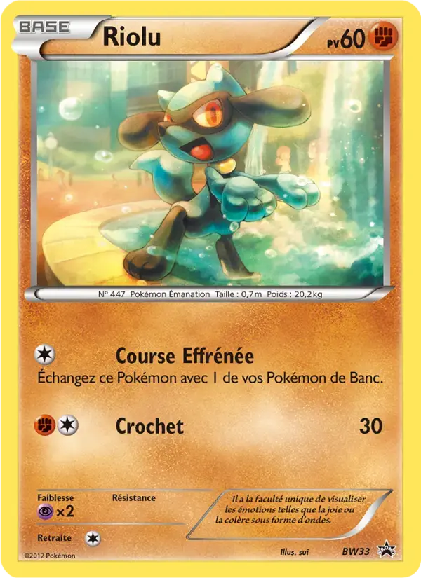 Carte Pokémon Riolu #BW33 — Promos Noir et Blanc
