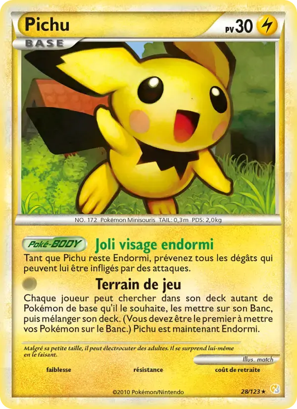 Carte Pokémon Pichu #28 — HeartGold SoulSilver