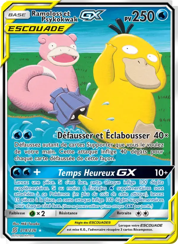 Carte Pokémon Ramoloss et Psykokwak GX #218 — Harmonie des Esprits
