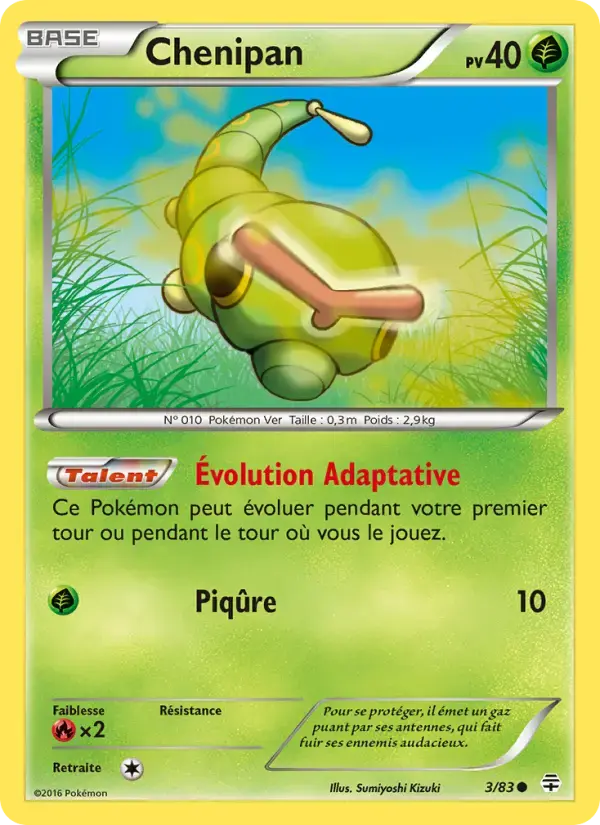Carte Pokémon Chenipan #3 — Générations