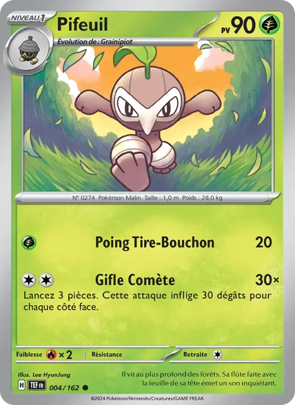 Carte Pokémon Pifeuil #004 — Forces Temporelles