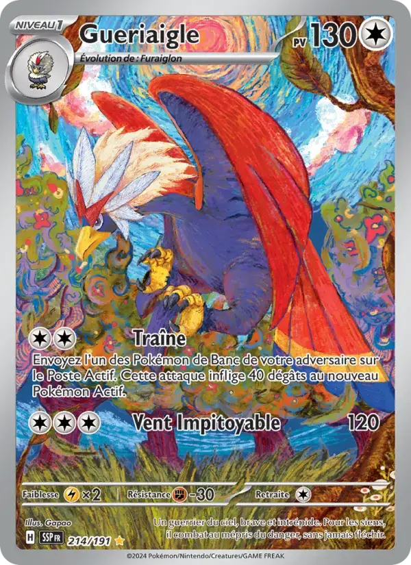 Carte Pokémon Gueriaigle #214 — Étincelles Déferlantes