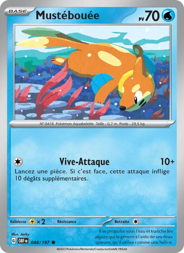 Carte Pokémon Mustébouée #048 — Flammes Obsidiennes