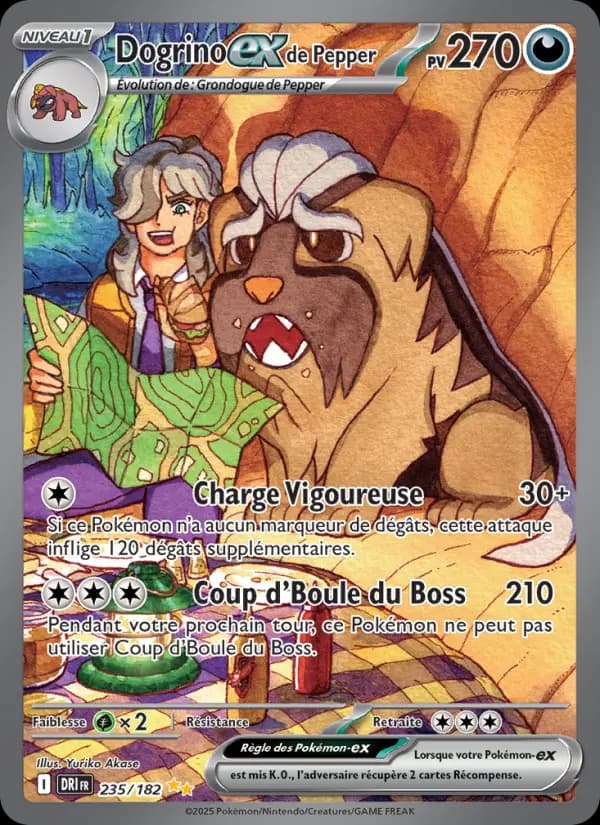 Carte Pokémon Dogrino-ex de Pepper #235 — Rivalités Destinées