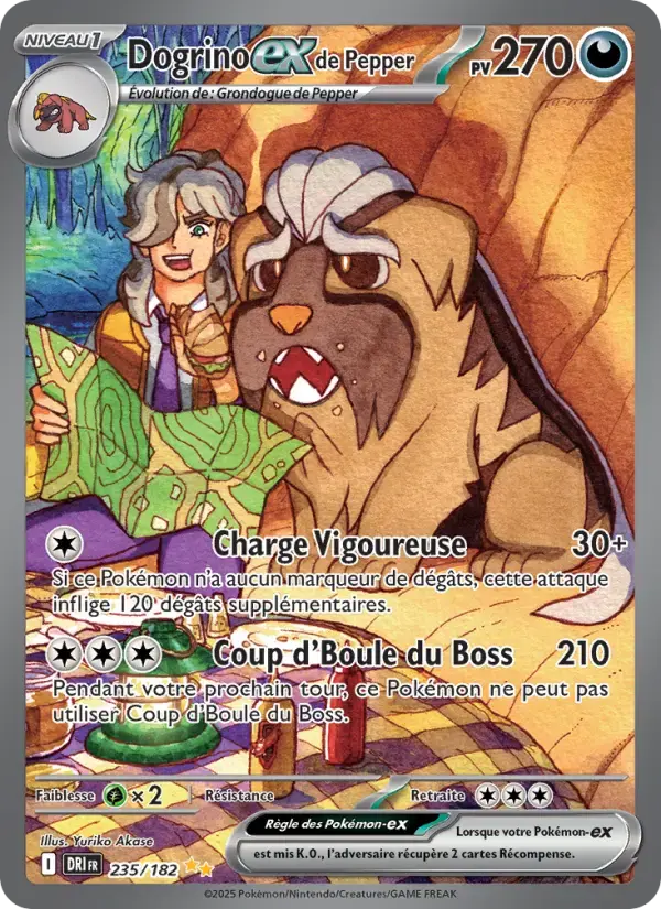 Carte Pokémon Dogrino-ex de Pepper #235 — Rivalités Destinées