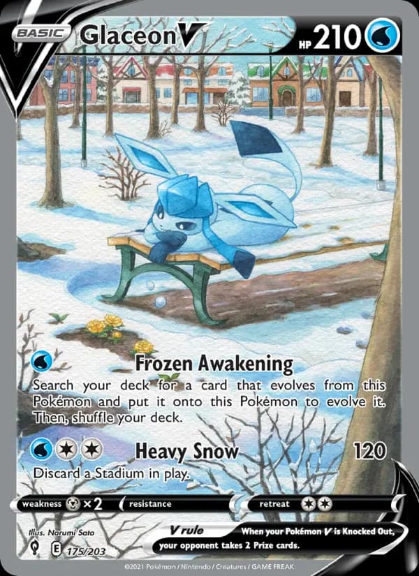 Glaceon V #175 — Evolving Skies