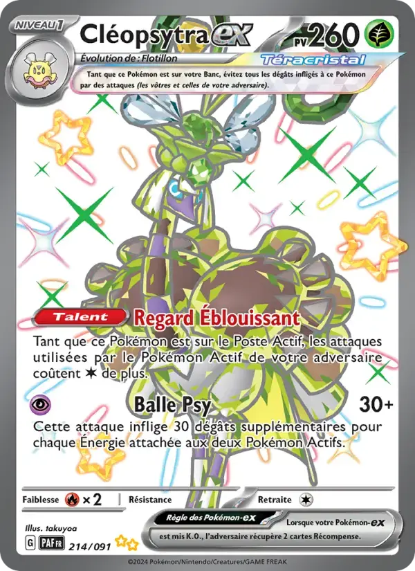 Carte Pokémon Cléopsytra-ex #214 — Destinées de Paldea