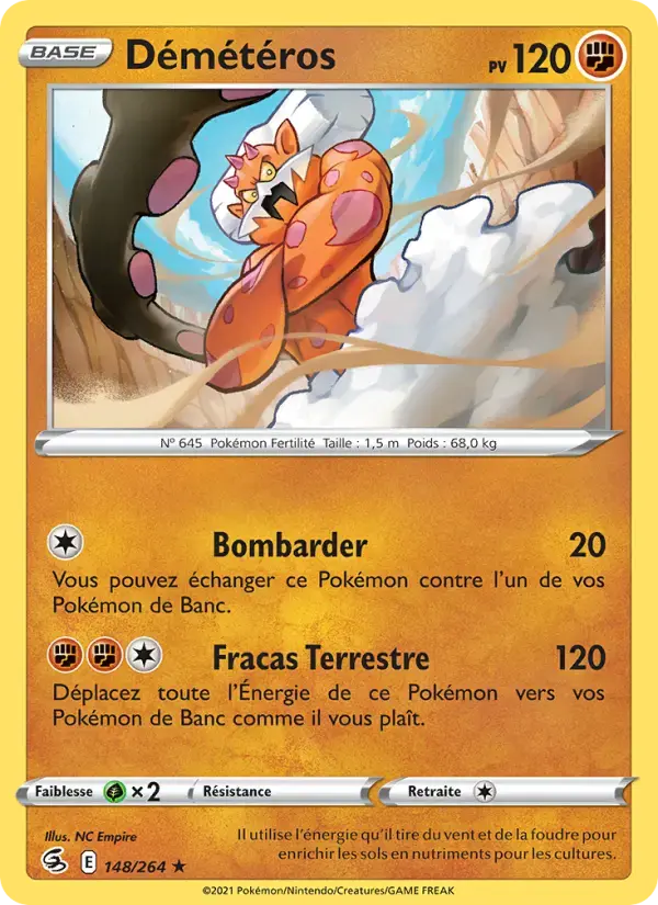 Carte Pokémon Démétéros #148 — Poing de Fusion