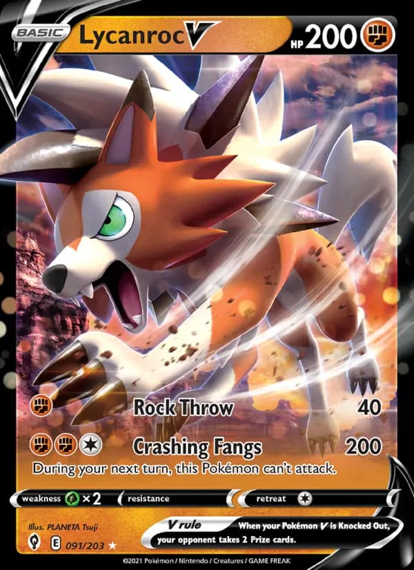Lycanroc V #91 — Evolving Skies