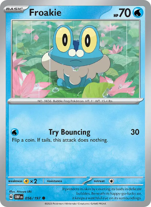 Carte Pokémon Grenousse #056 — Flammes Obsidiennes