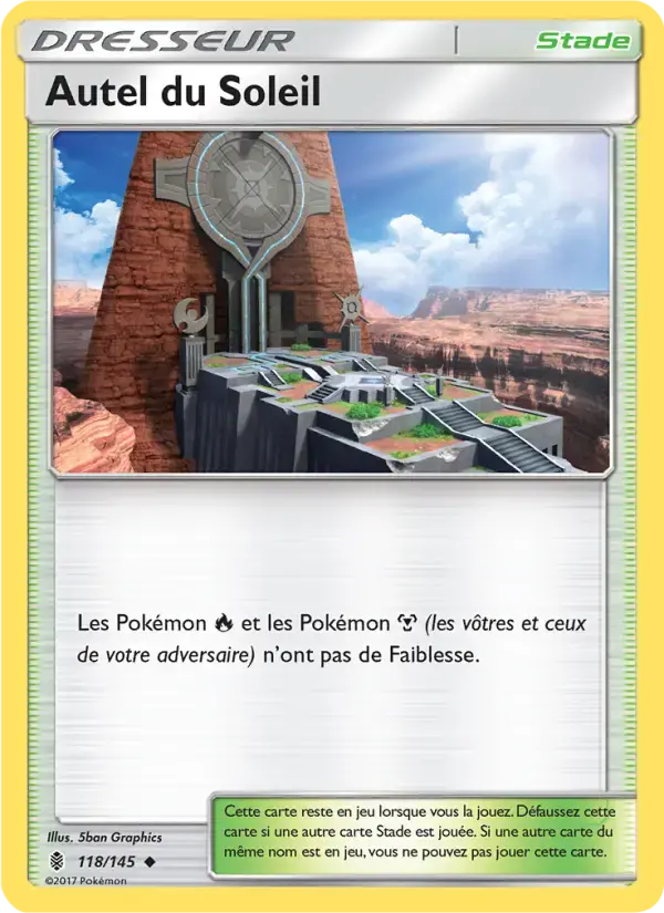 Carte Pokémon Autel du Soleil #118 — Gardiens Ascendants