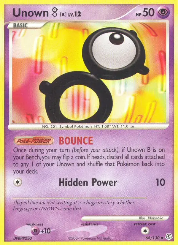 Unown B #66 — Diamond & Pearl