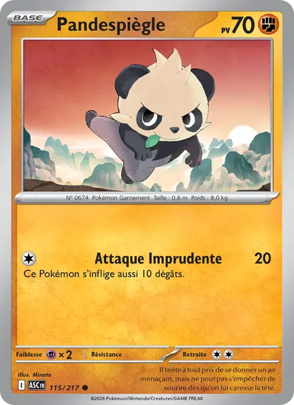 Carte Pokémon Pandespiègle #115 — Héros Transcendants