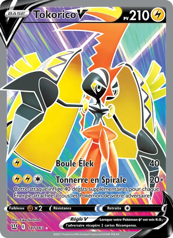 Carte Pokémon Tokorico V #147 — Styles de Combat