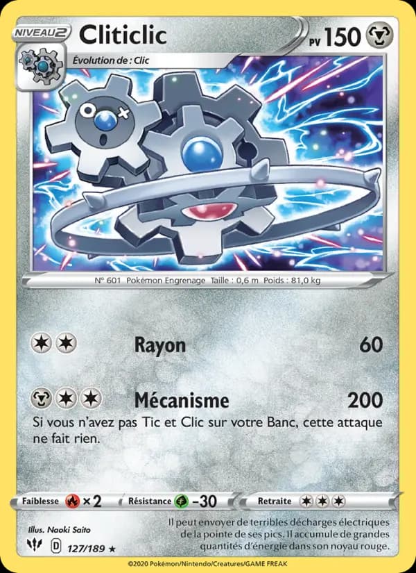 Carte Pokémon Cliticlic #127 — Ténèbres Embrasées