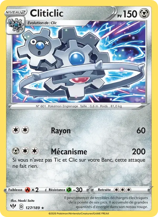 Carte Pokémon Cliticlic #127 — Ténèbres Embrasées