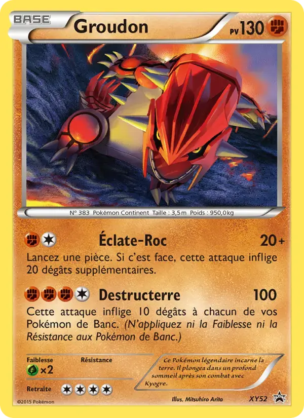 Carte Pokémon Groudon #XY52 — Promos X&Y
