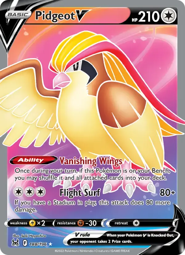 Pidgeot V #188 — Lost Origin