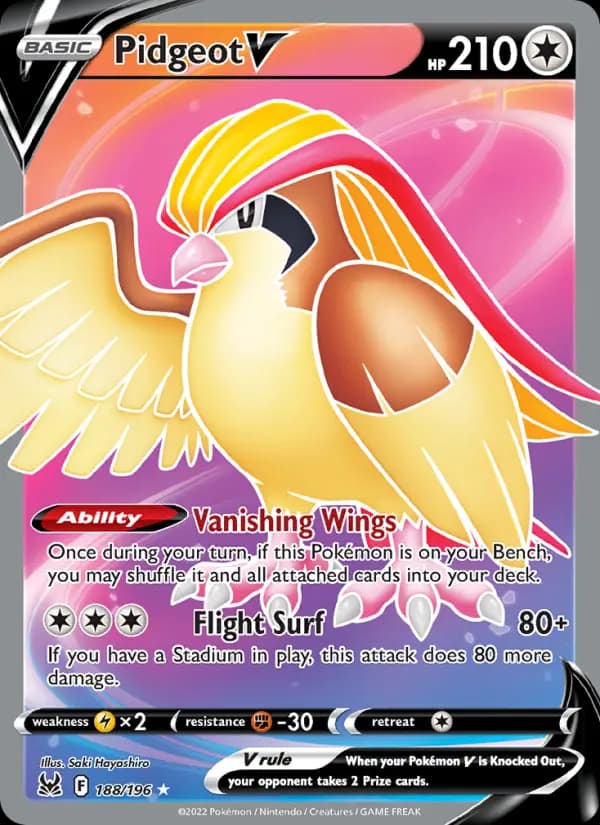 Pidgeot V #188 — Lost Origin