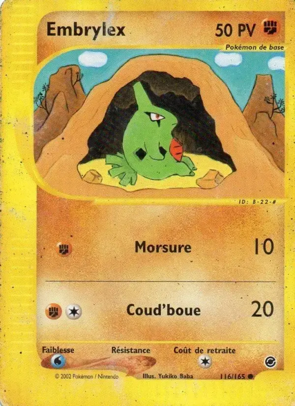 Carte Pokémon Embrylex #116 — Expédition