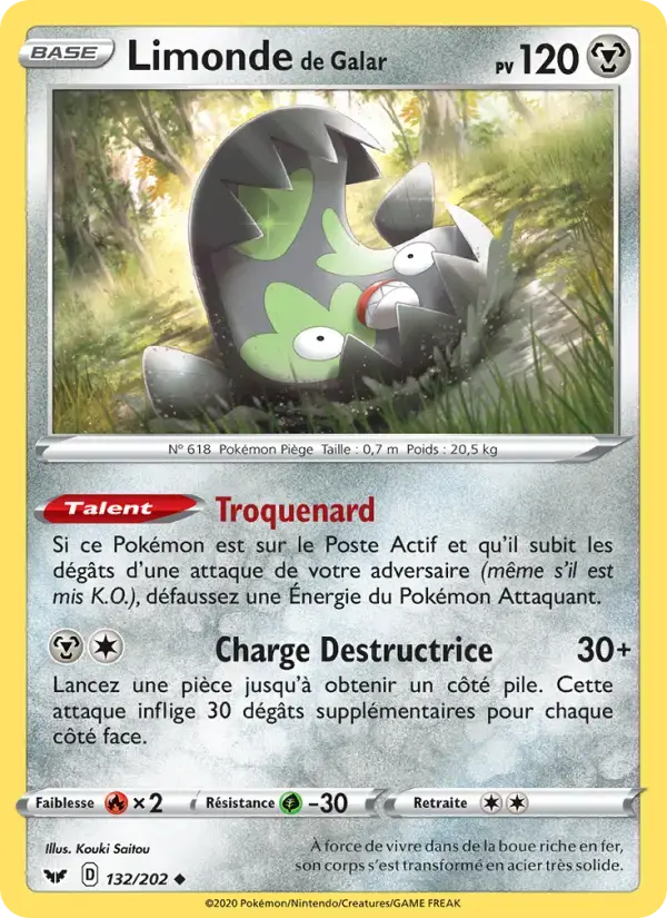 Carte Pokémon Limonde de Galar #132 — Épée et Bouclier